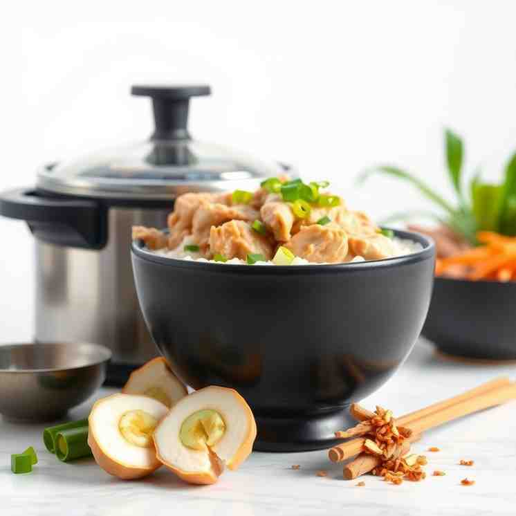 Bubur Ayam - Cook Chicken Rice Porridge in Your Rice Cooker